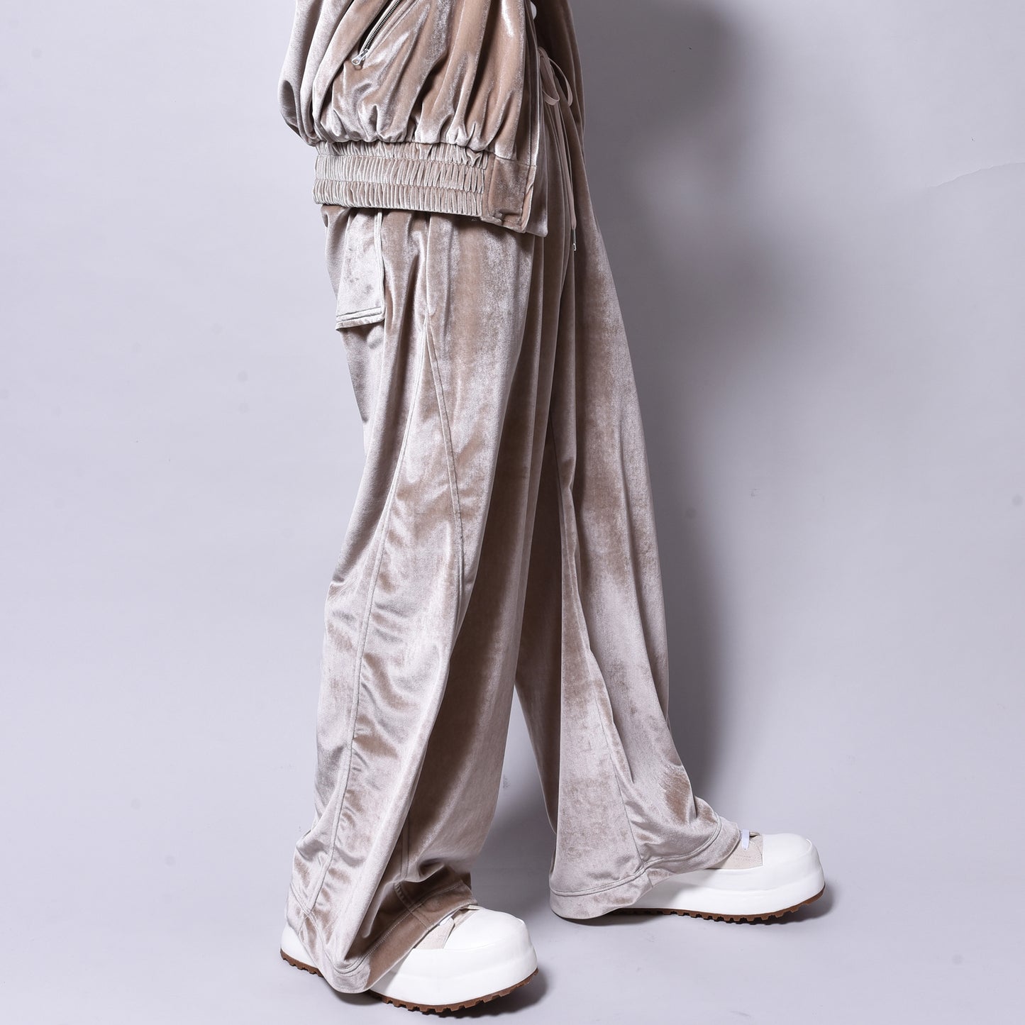 rin / Velvet Archi Wide Pants BEI