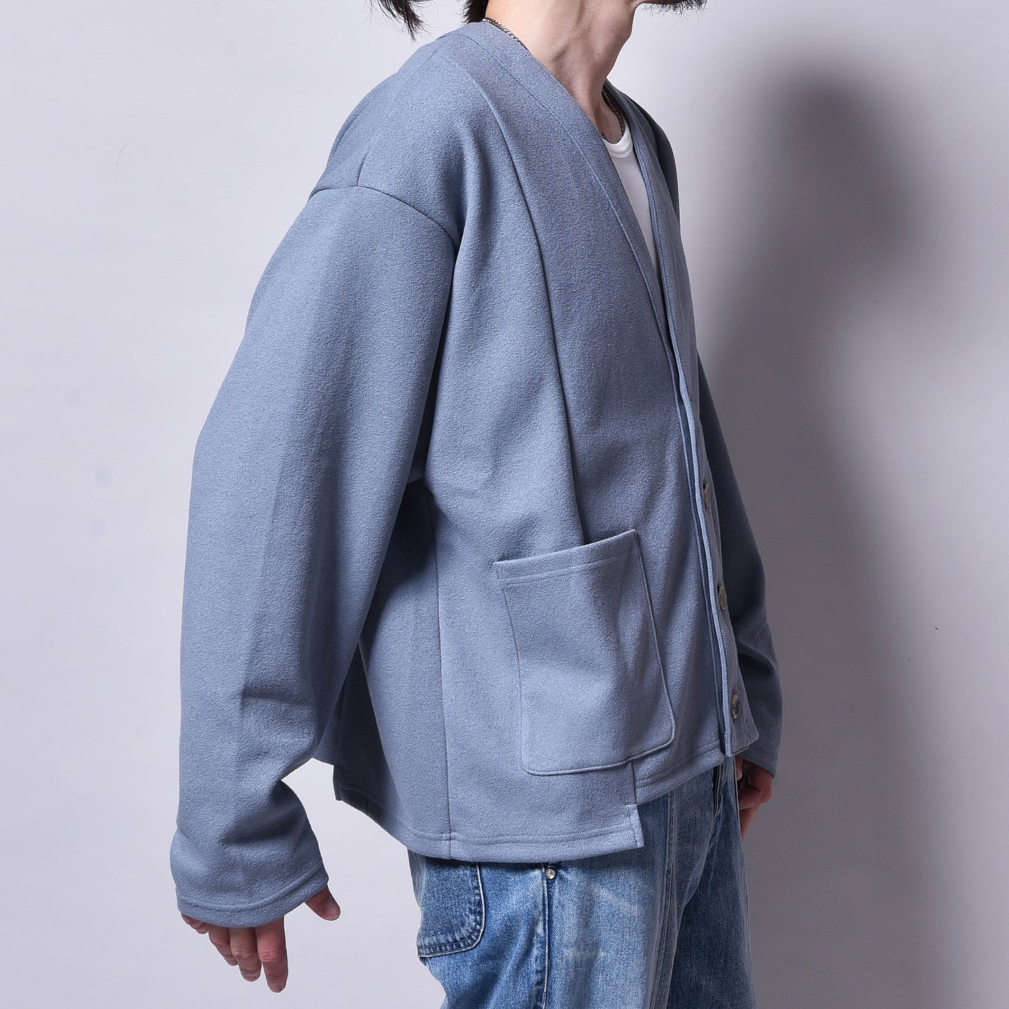 rin / Air Switch Cardigan BLUE GREY