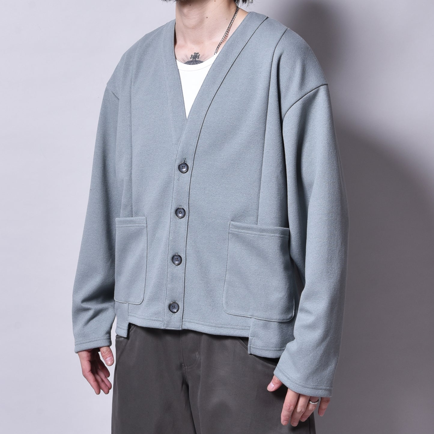 rin / Air Switch Cardigan MINT GRN