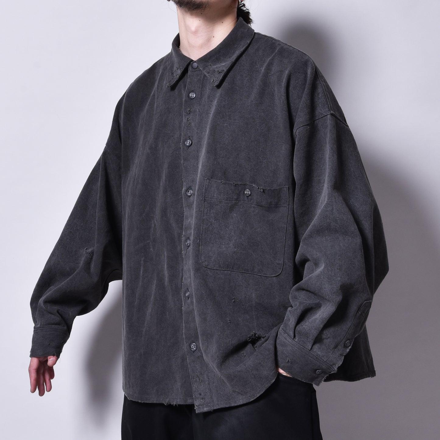 rin / Dust Sumi L/S Shirt BK