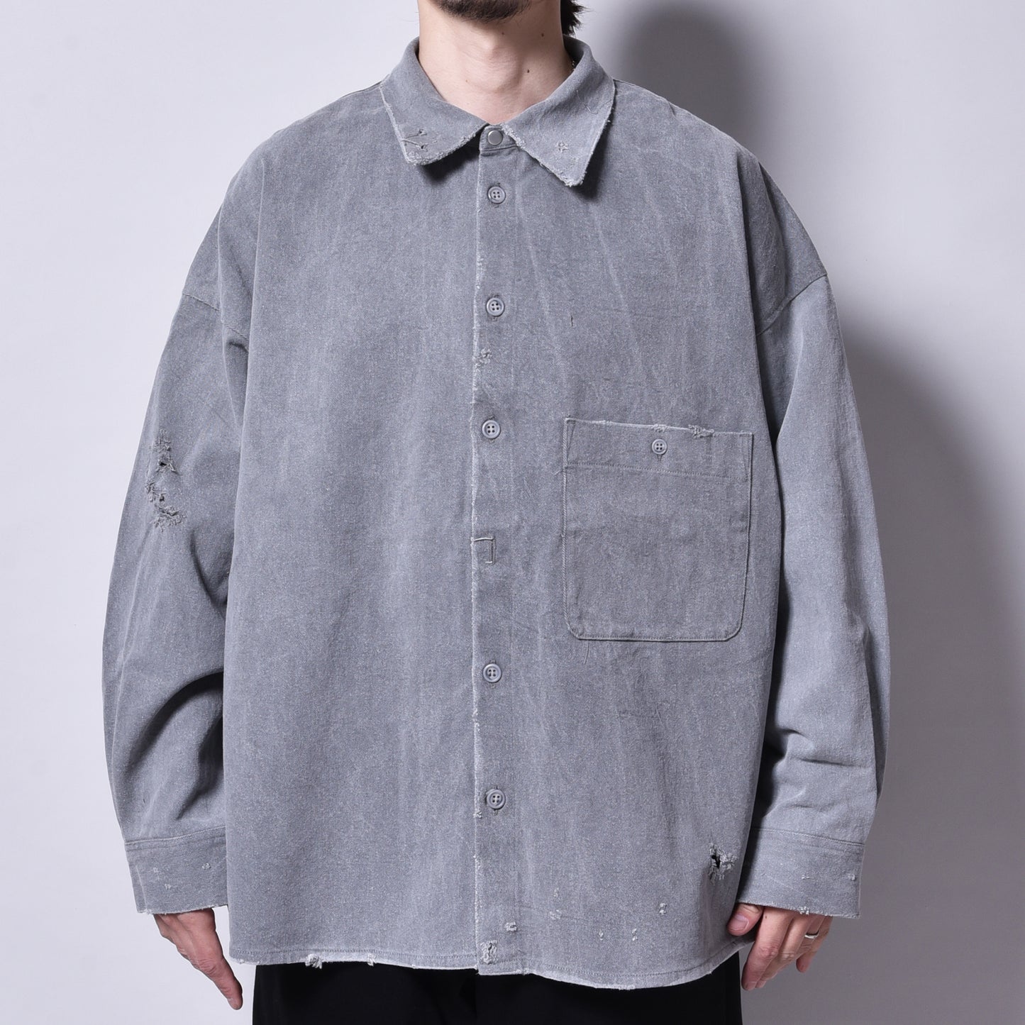 rin / Dust Sumi L/S Shirt GREY
