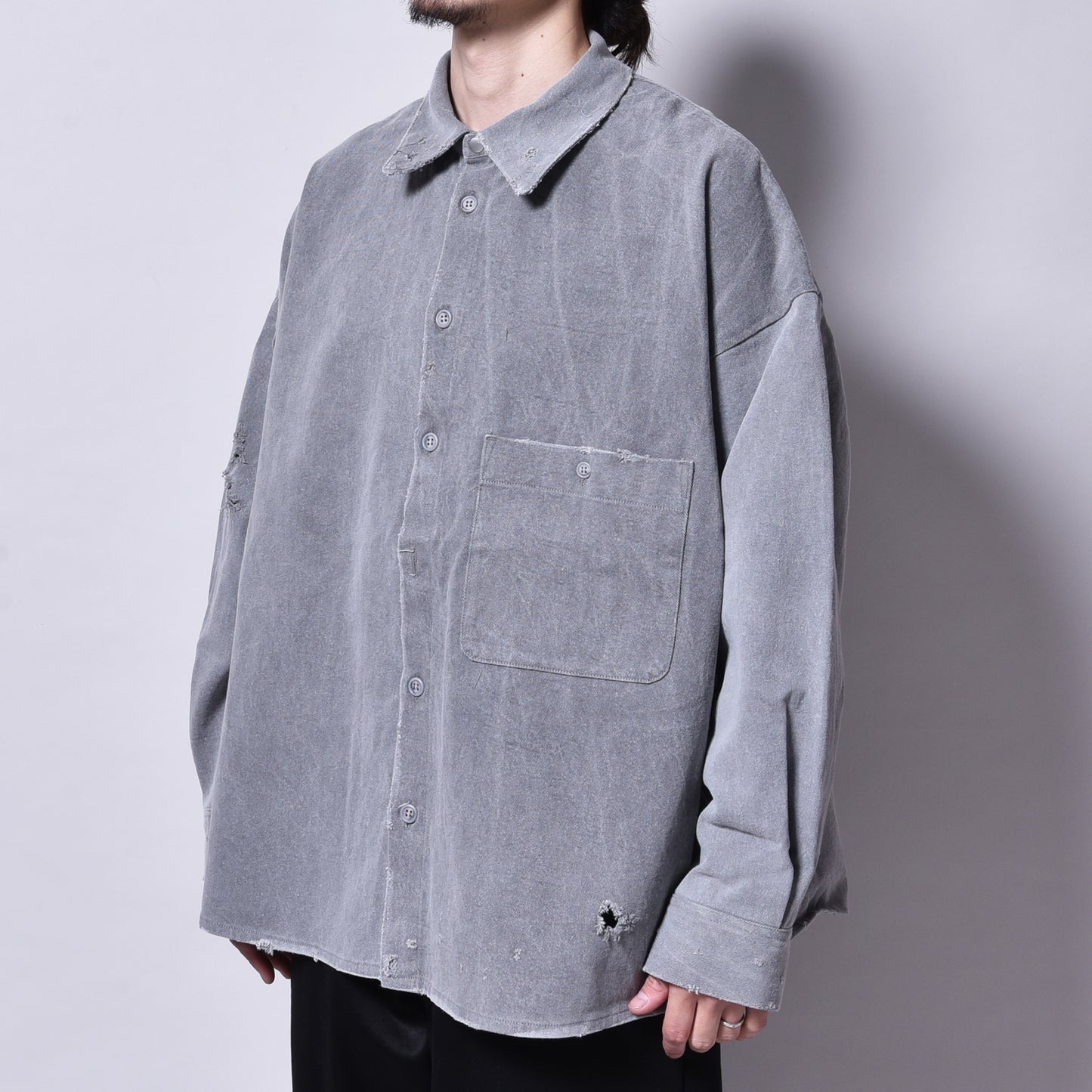 rin / Dust Sumi L/S Shirt GREY