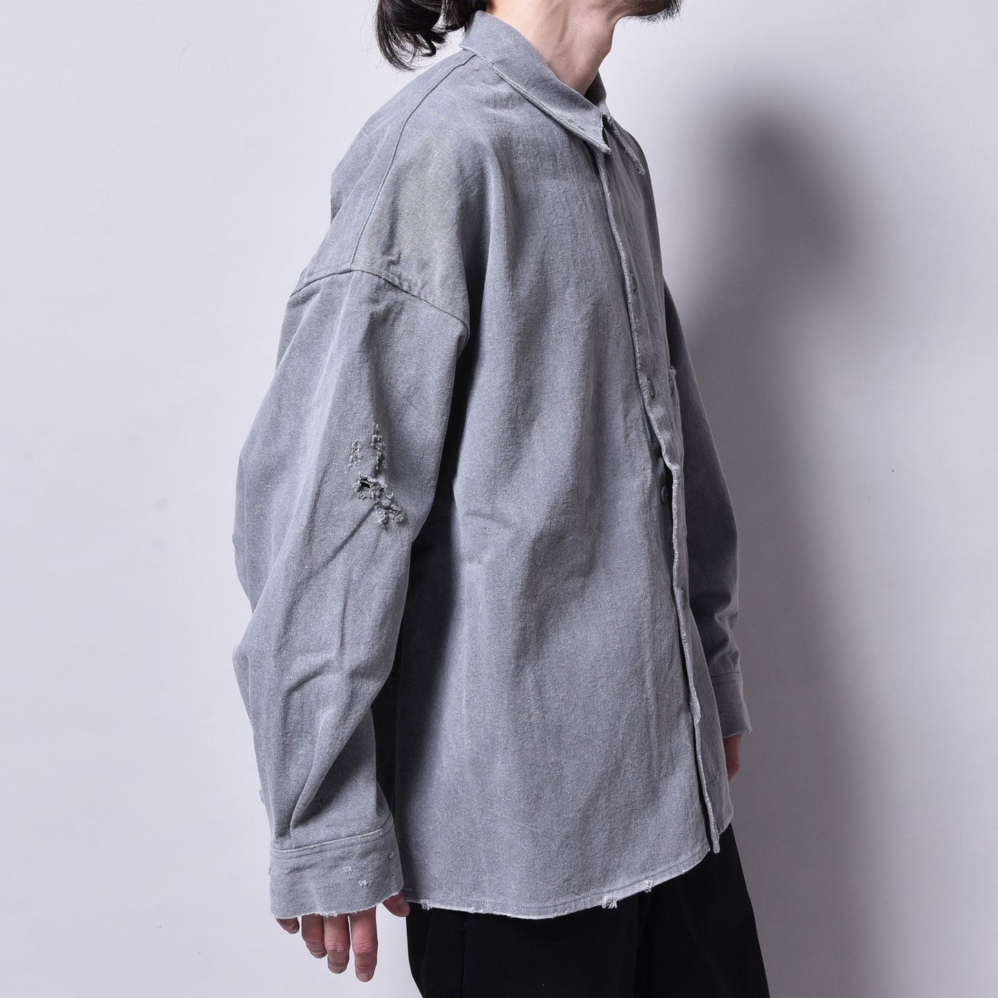 rin / Dust Sumi L/S Shirt GREY