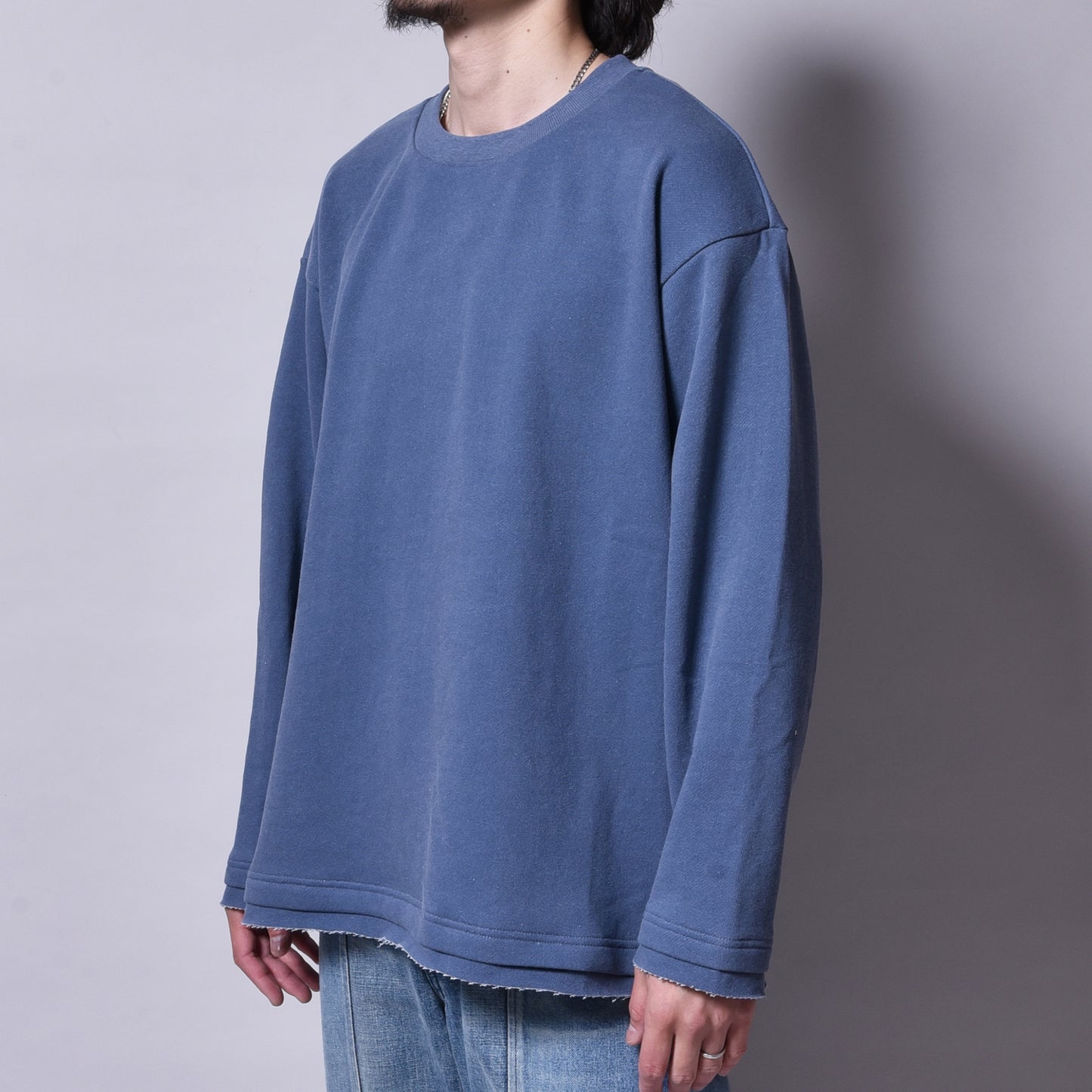 rin / Wash Long Sleeve Tee BLUE