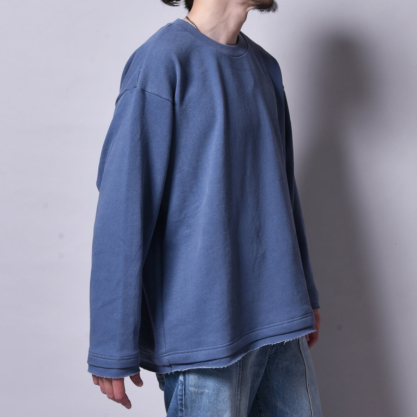rin / Wash Long Sleeve Tee BLUE