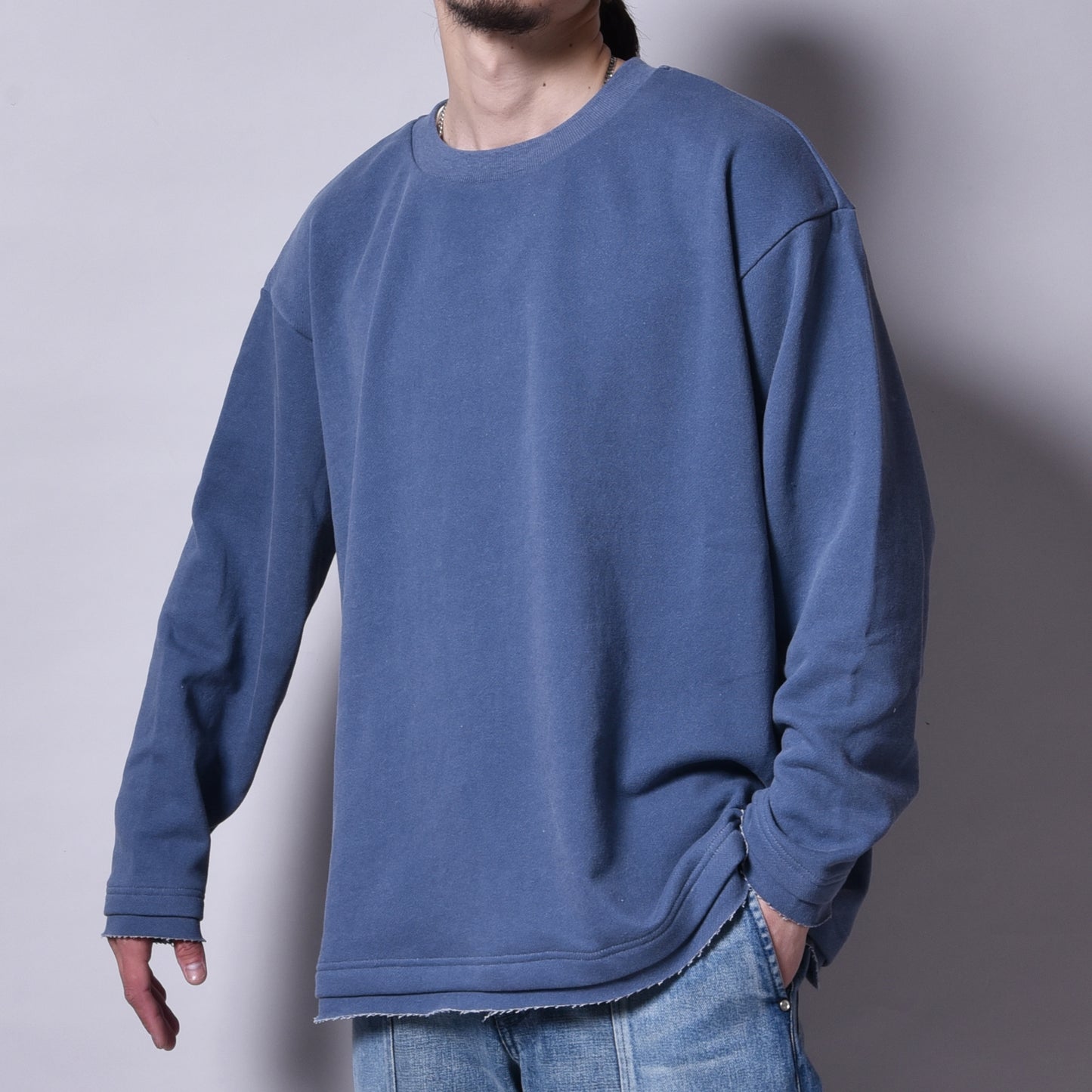 rin / Wash Long Sleeve Tee BLUE