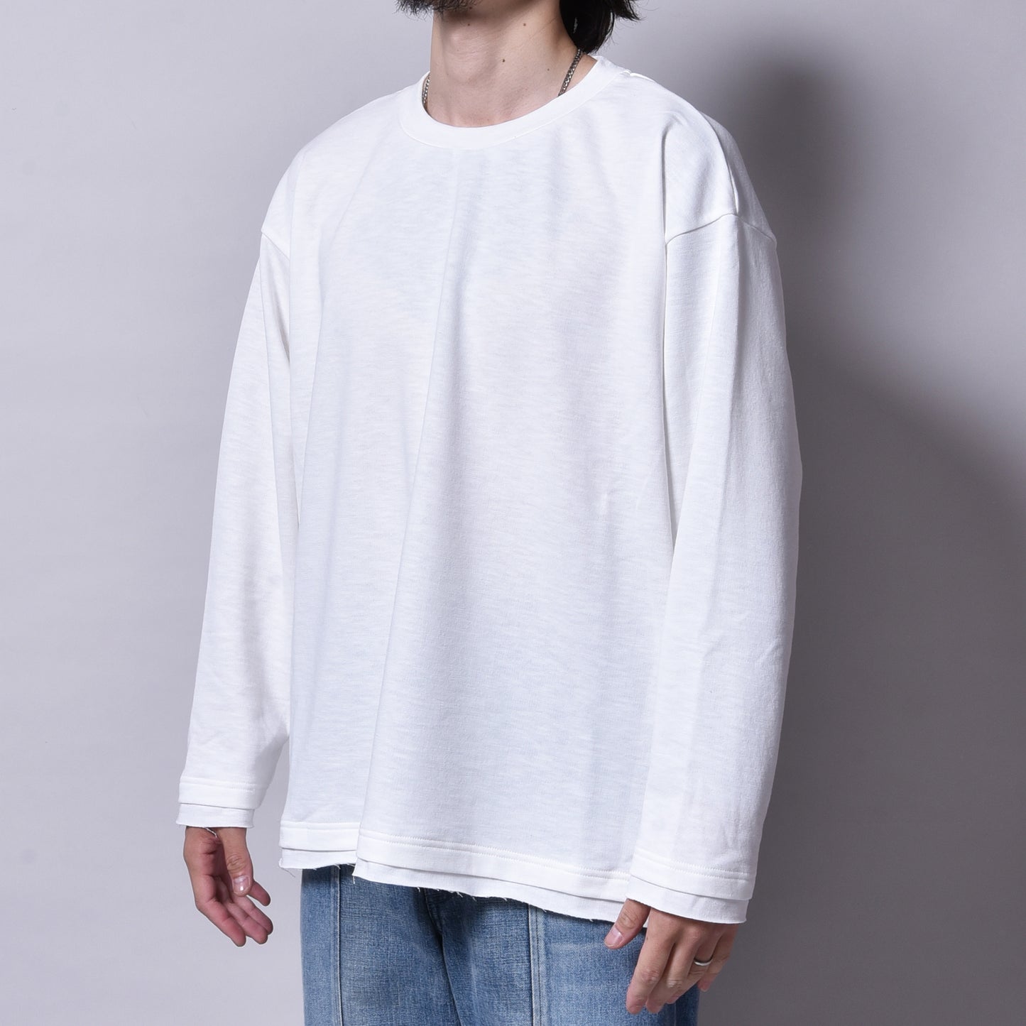 rin / Wash Long Sleeve Tee WH