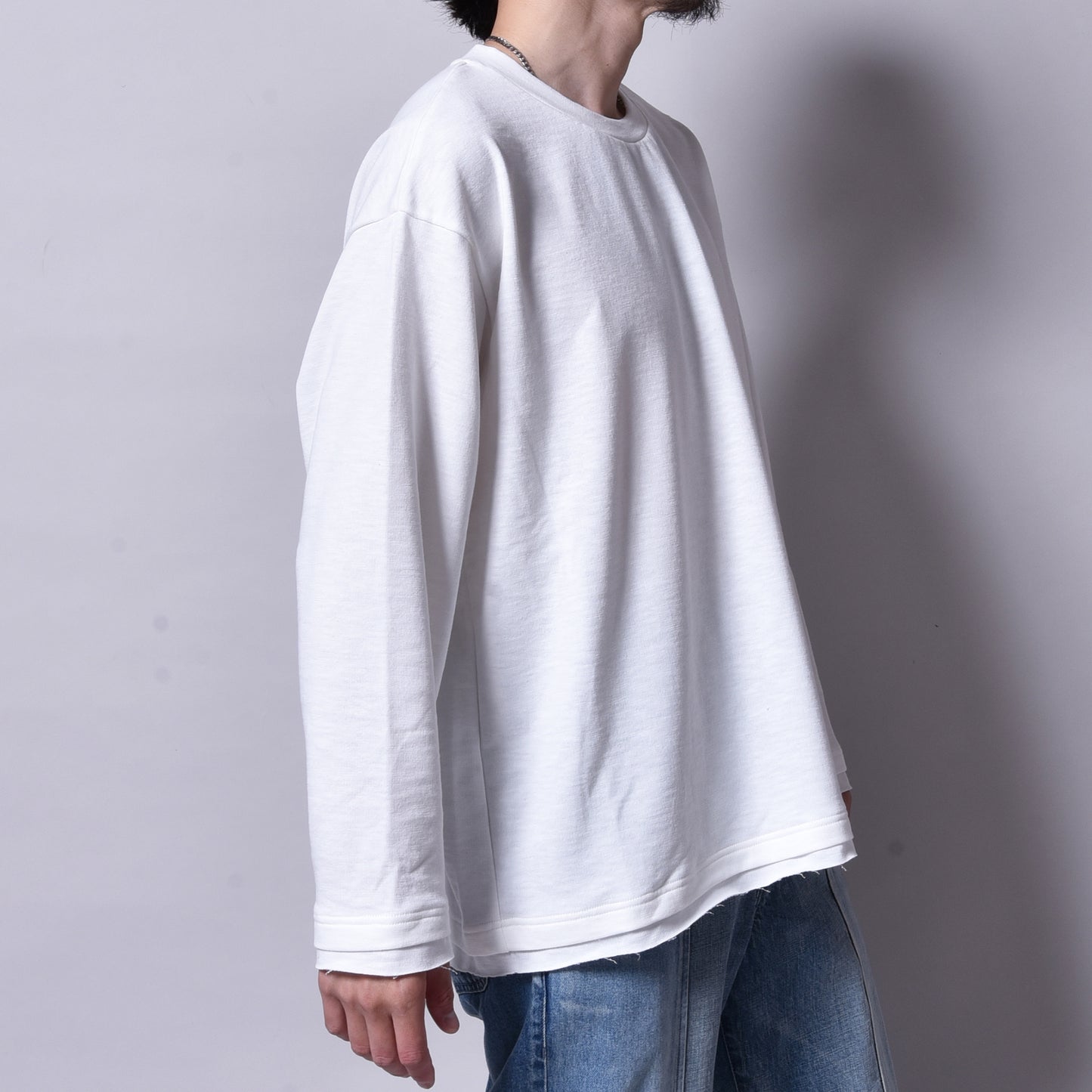rin / Wash Long Sleeve Tee WH
