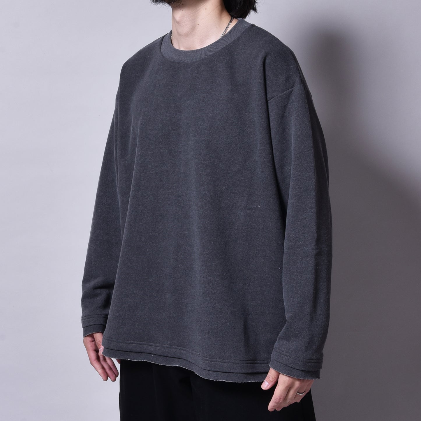 rin / Wash Long Sleeve Tee BK