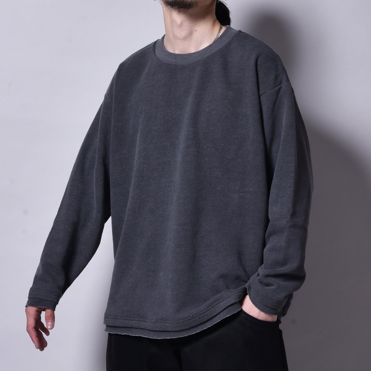 rin / Wash Long Sleeve Tee BK