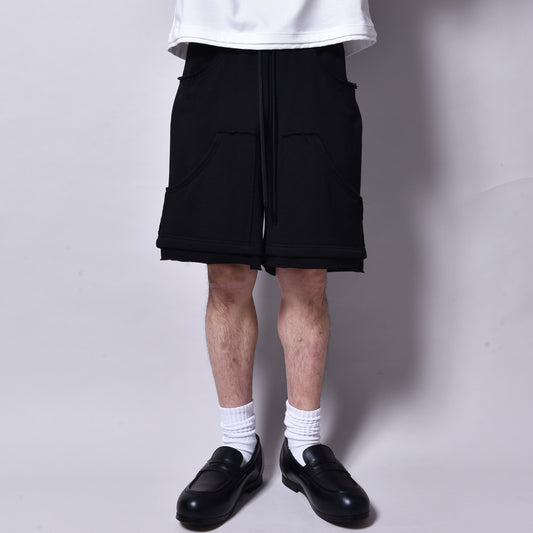 rin / Cut Dad Sweat Short Pants BK
