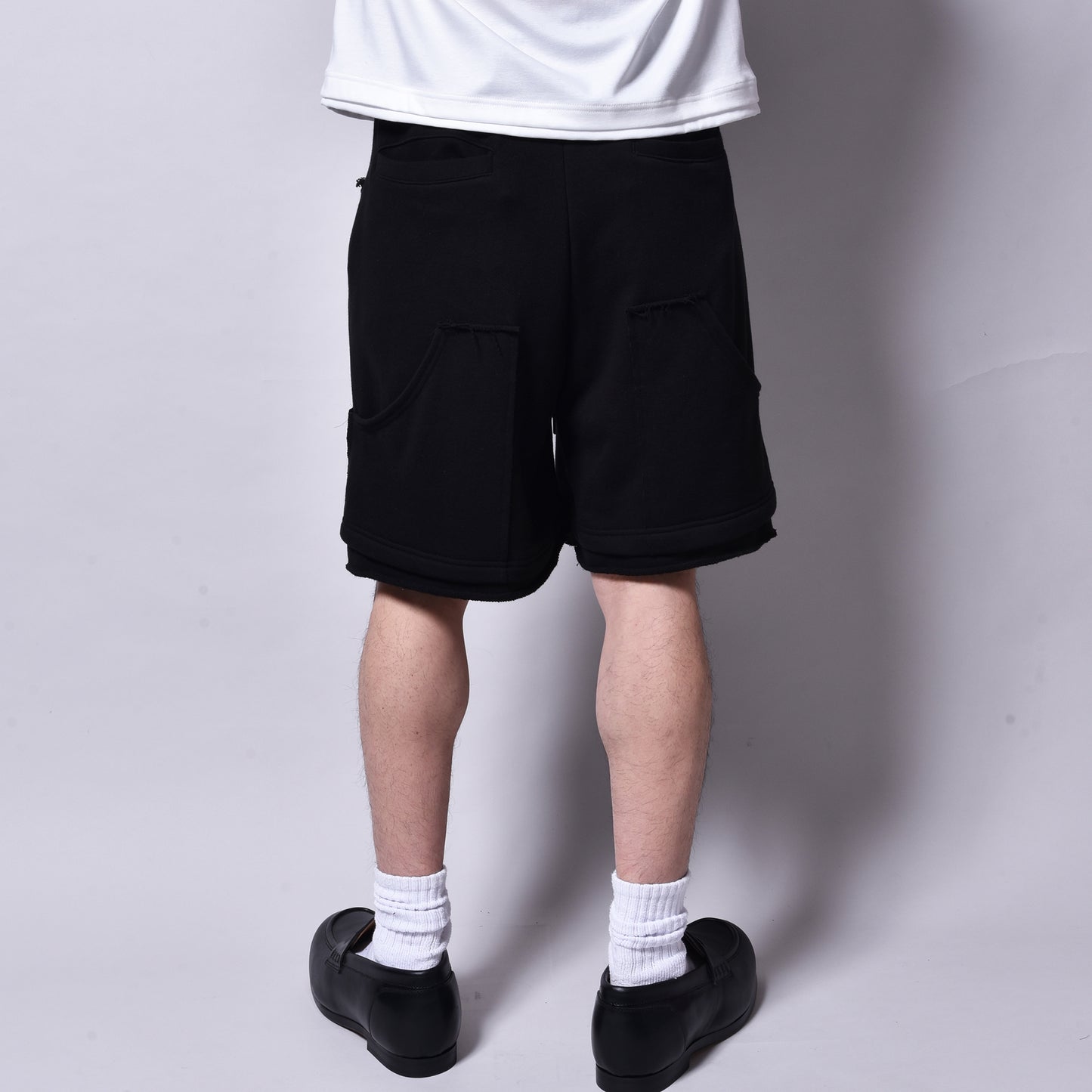 rin / Cut Dad Sweat Short Pants BK