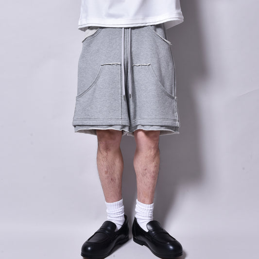 rin / Cut Dad Sweat Short Pants GREY