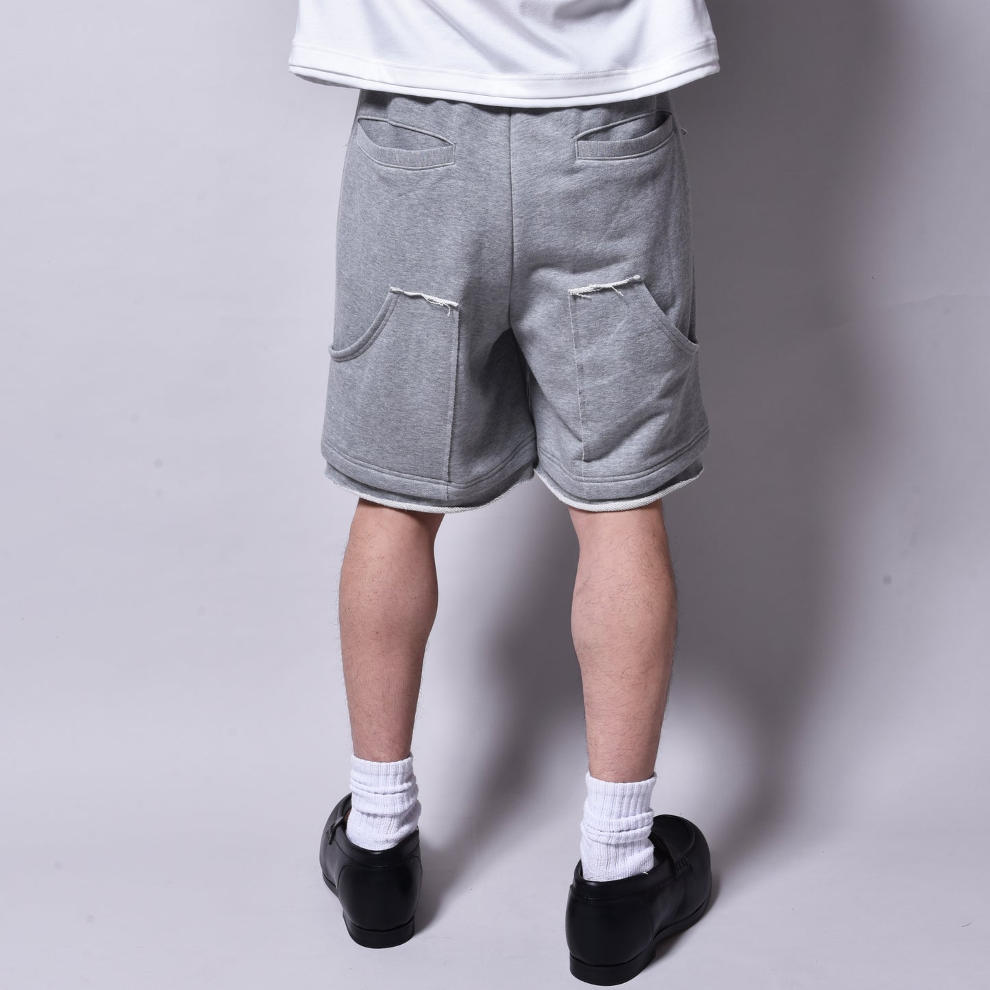 rin / Cut Dad Sweat Short Pants GREY