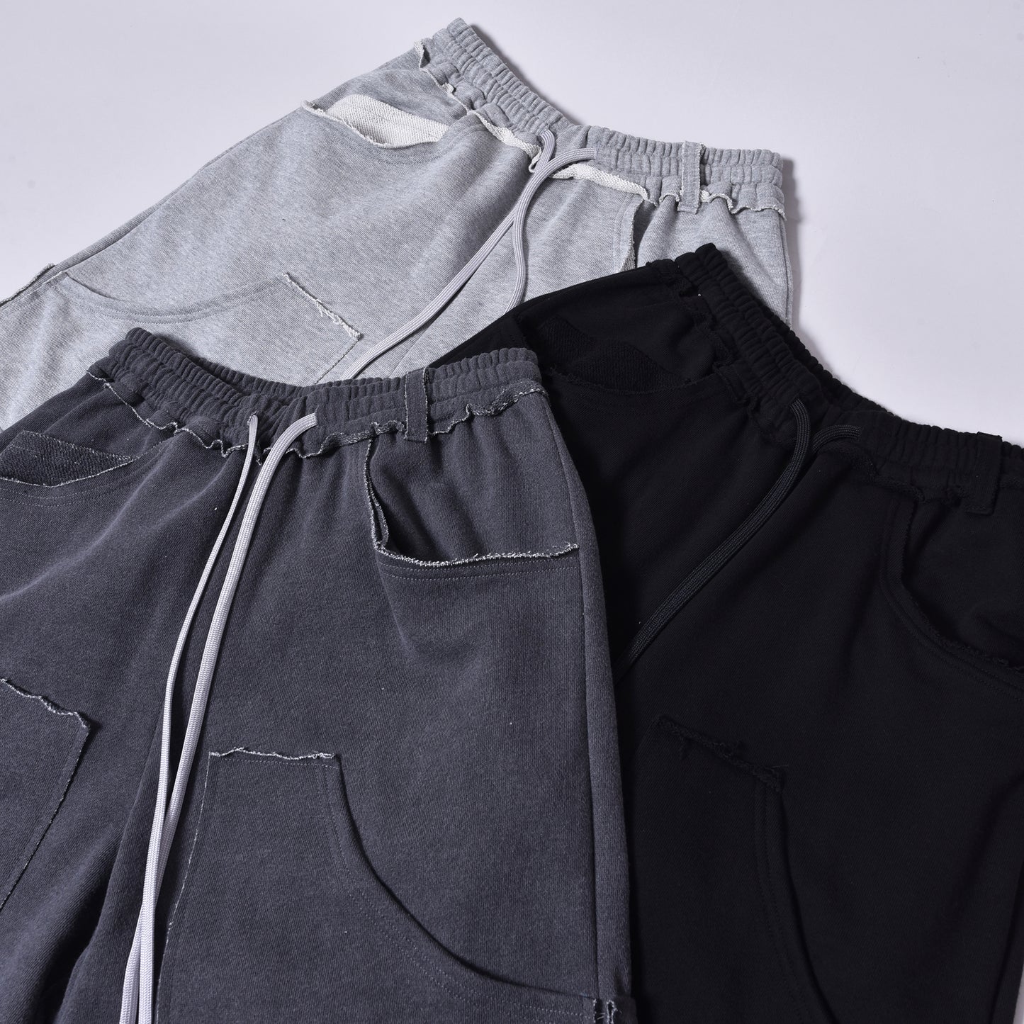 rin / Cut Dad Sweat Short Pants BK