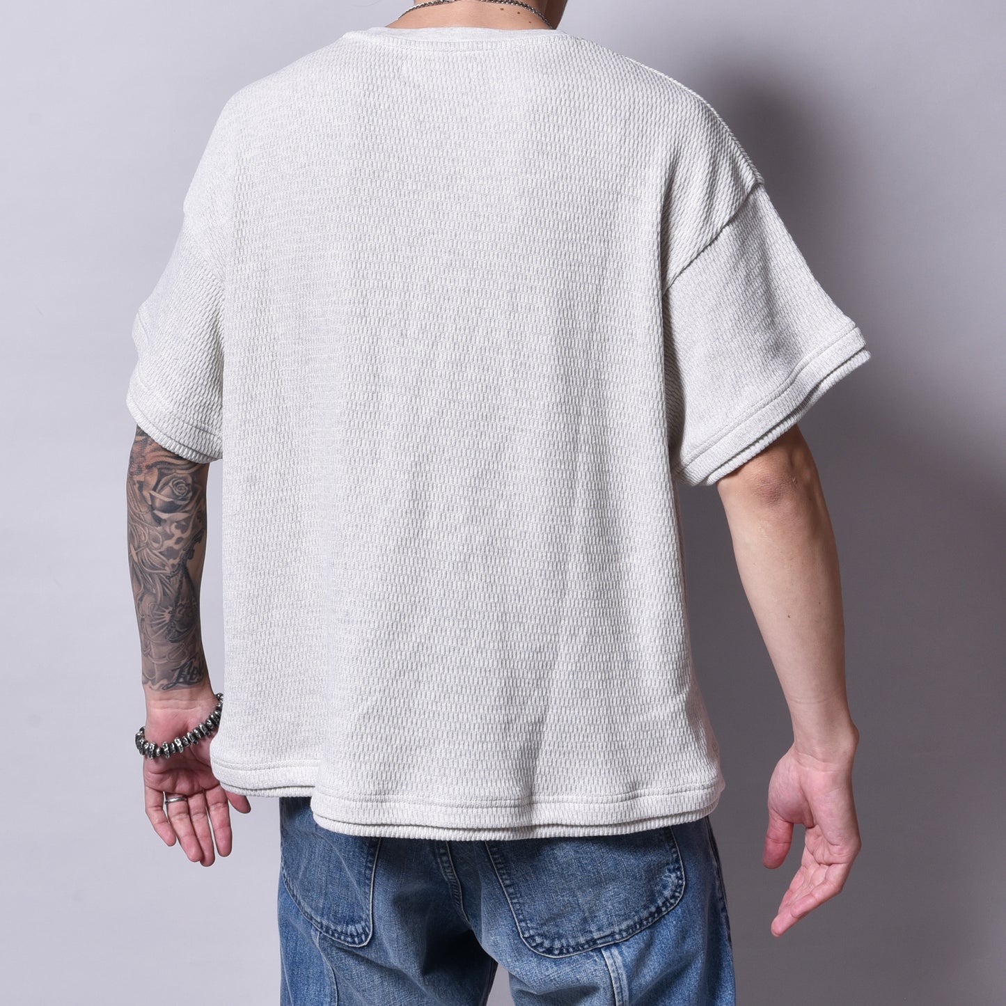 rin / Honeycomb Henry S/S Tee GREIGE
