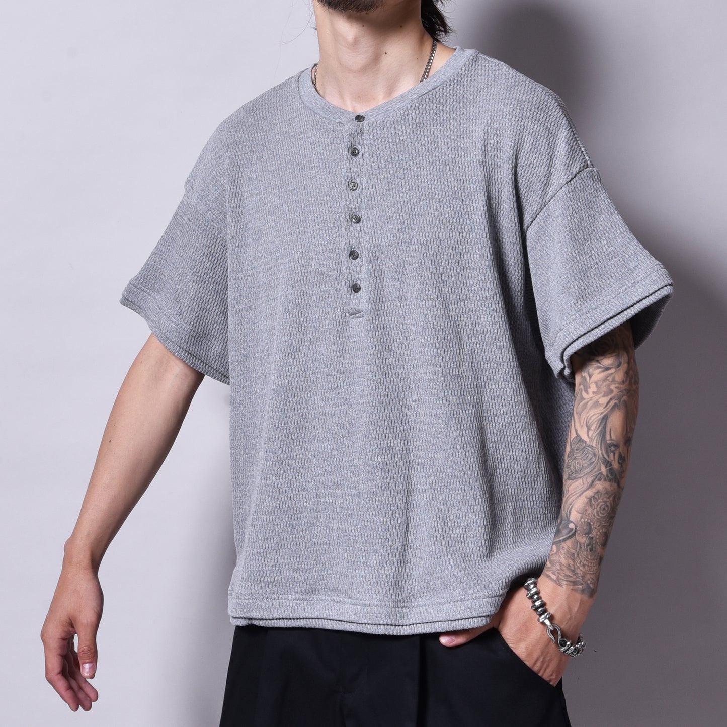 rin / Honeycomb Henry S/S Tee GREY