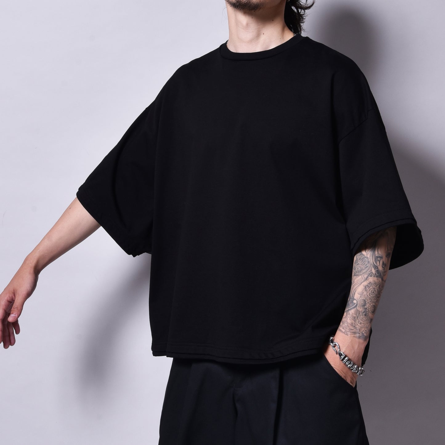 rin / Heavy Dolman S/S Tee BK