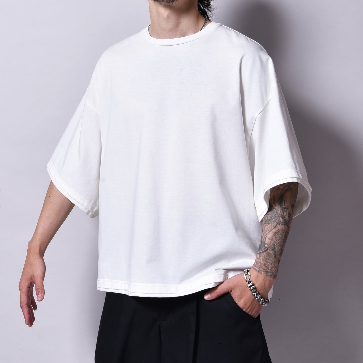 rin / Heavy Dolman S/S Tee WH