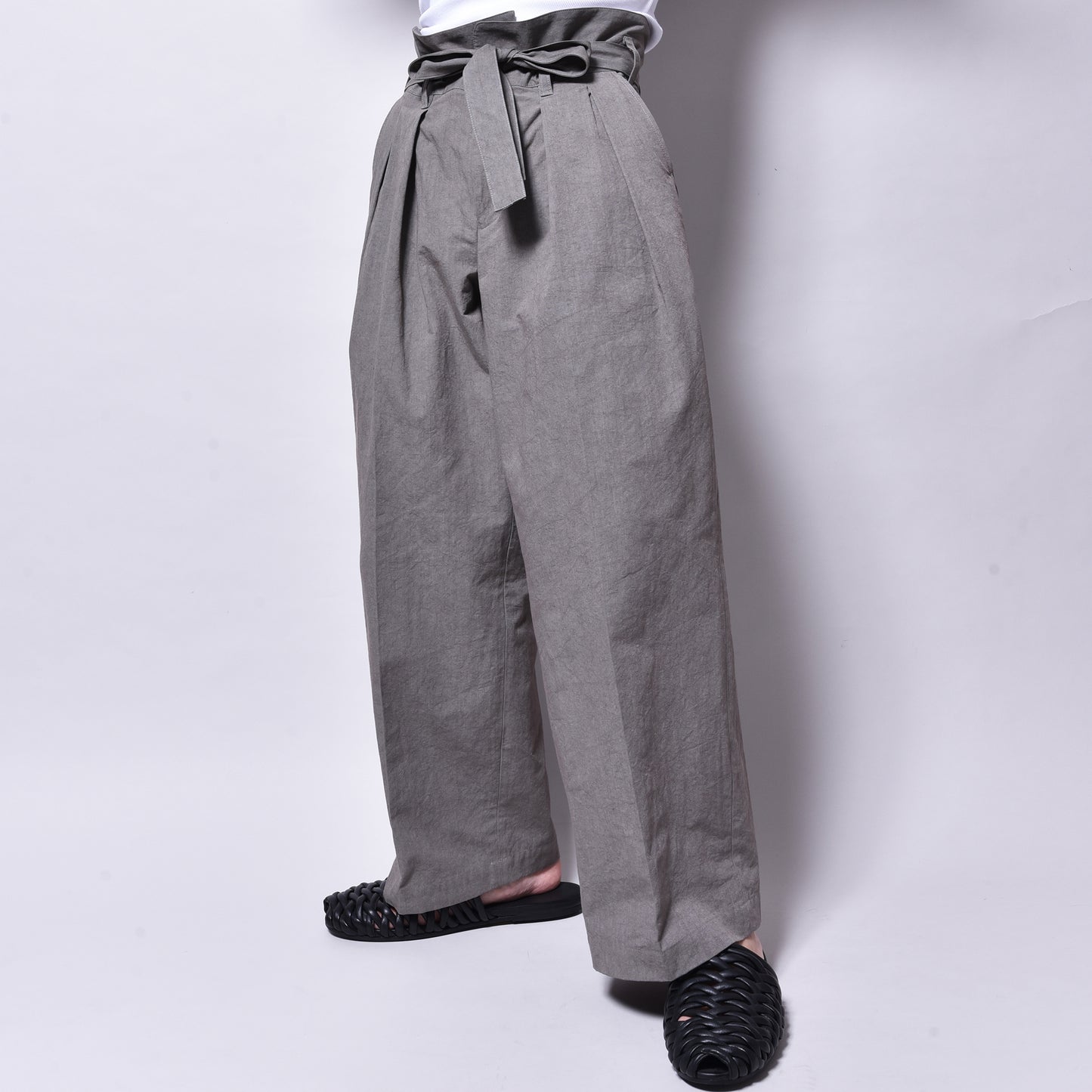 rin / Washer Wrap Slacks Pants GREY