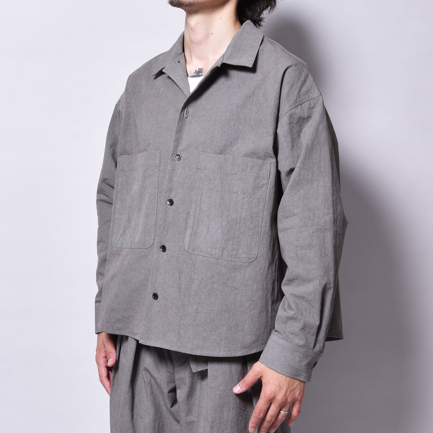 rin / Washer OP L/S Shirt GREY