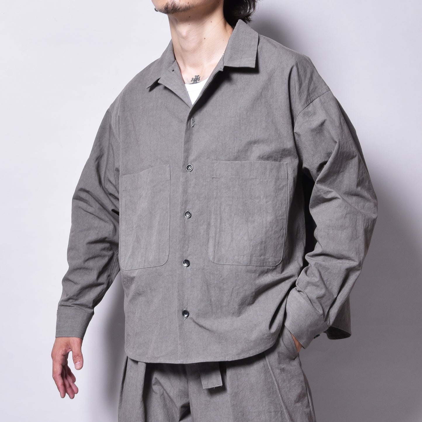 rin / Washer OP L/S Shirt GREY
